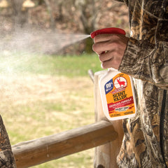 Wildlife Research Center Scent Killer spray bottle side view highlighting 12 oz size