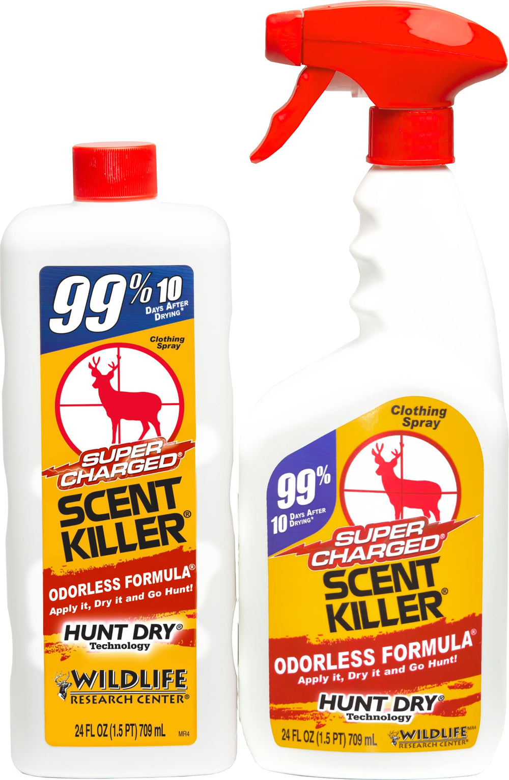 Wildlife Research Center Scent Killer spray bottle in-action, helping reduce human odor in the field.