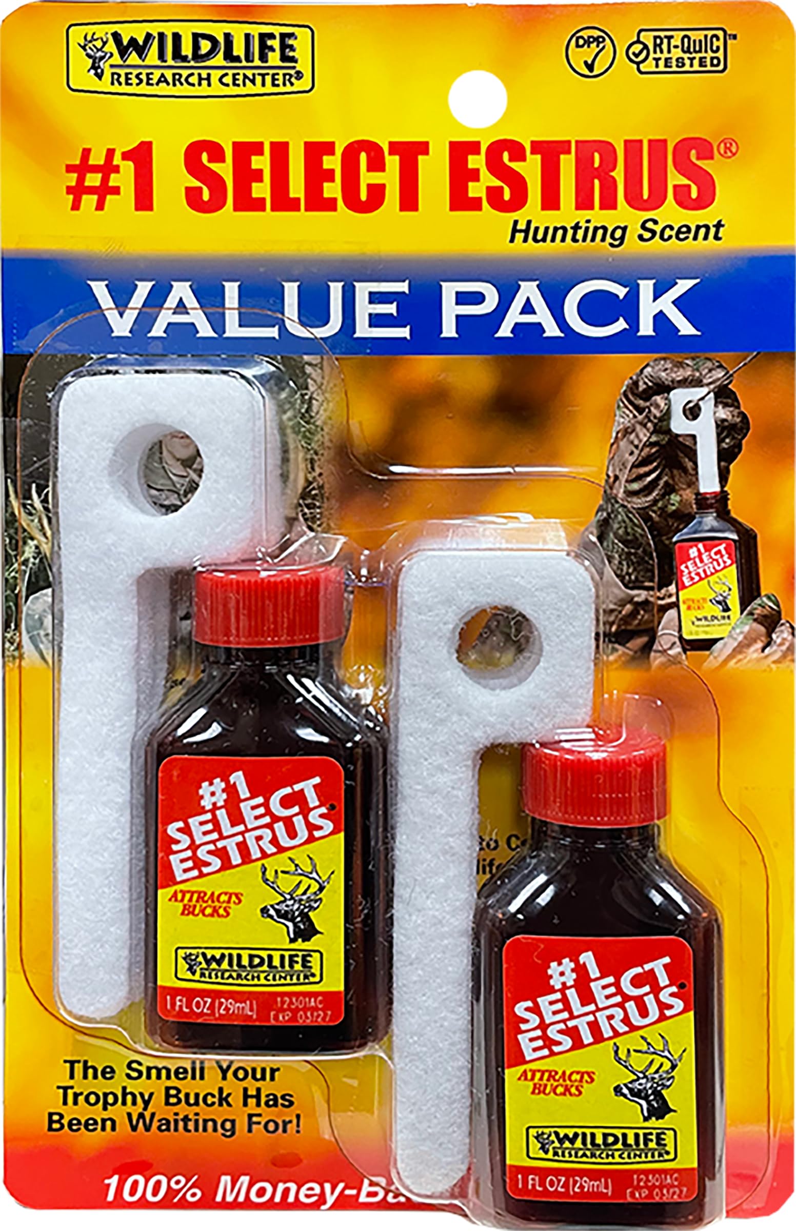 Wildlife Research Center #1 Select Estrus two-bottles pack for field scent deployment