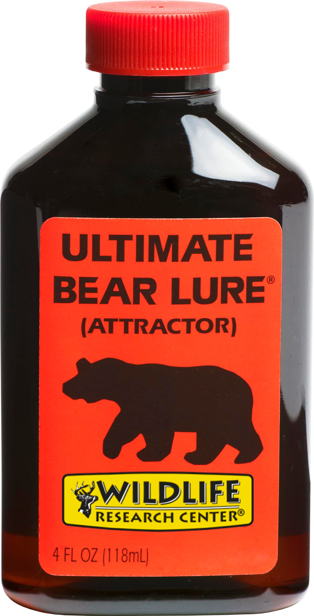 Wildlife Research Center Ultimate Bear Lure bottle-cap close-up shows strong attraction potential.