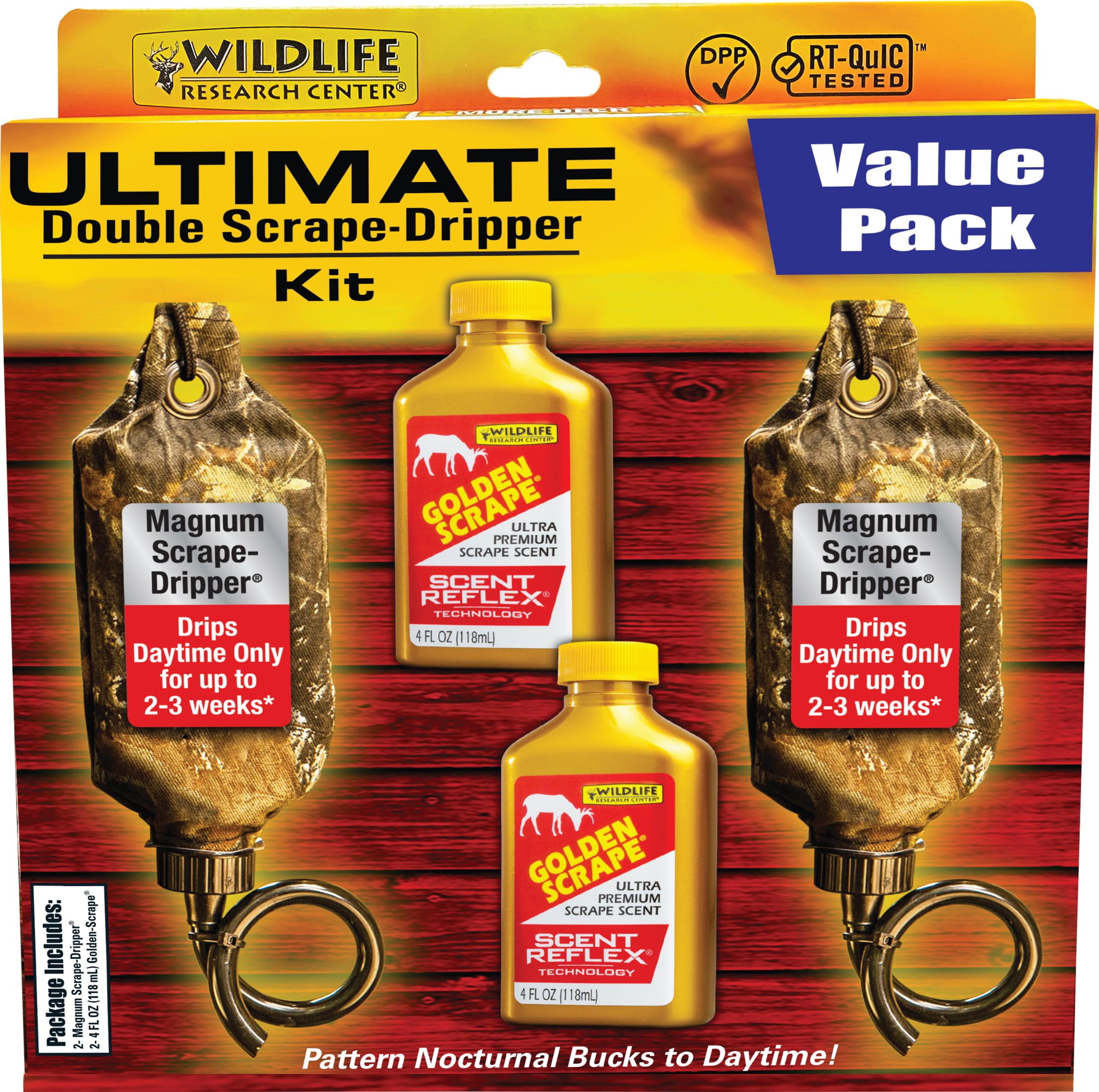 Wildlife Research Center Ultimate Double Dripper Combo packaging shows the two-dripper kit for daytime lures.