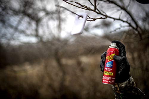 Wildlife Research Center Upside-down spray enables flexible scenting in tight positions.