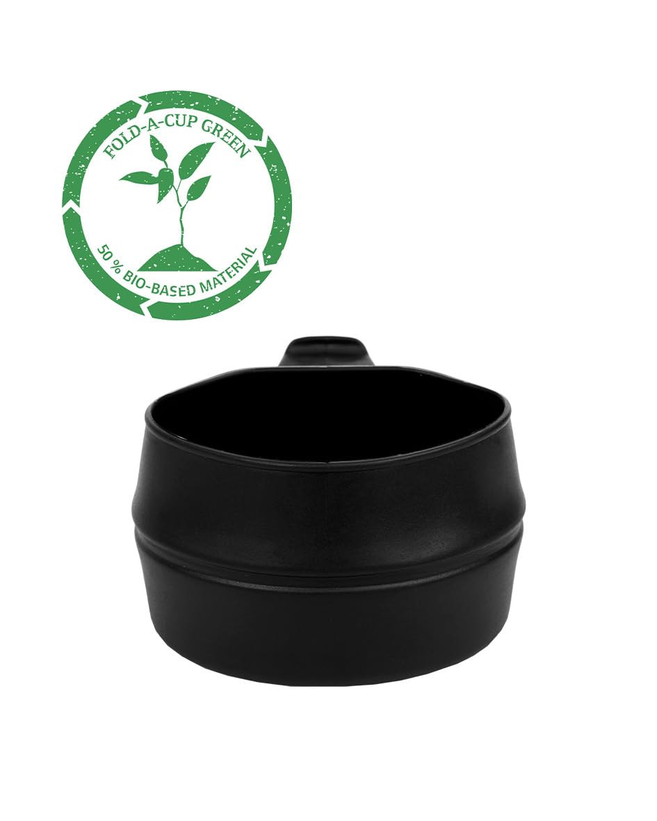 Wildo Fold-a-Cup Black Large used on a trail during outdoor activity