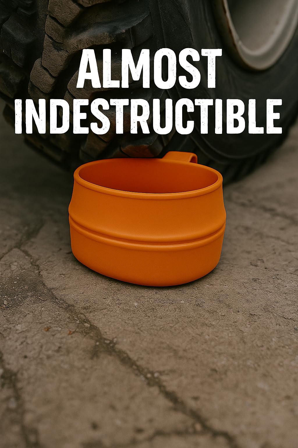 Wildo Fold-A-Cup Large Orange, Swedish-made quality and BPA-free materials.