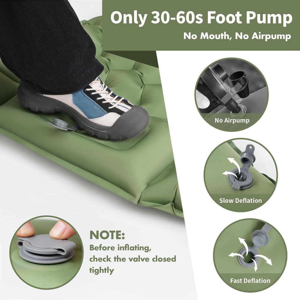 Wildoms sleeping pad modular design allows forming a double mattress.