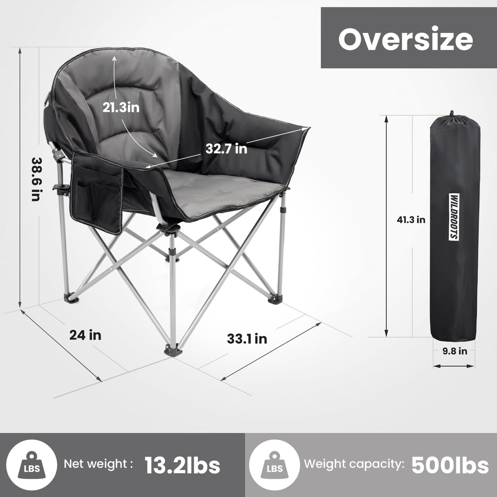 WILDROOTS oversize XL high backrest supports head and neck in comfort.