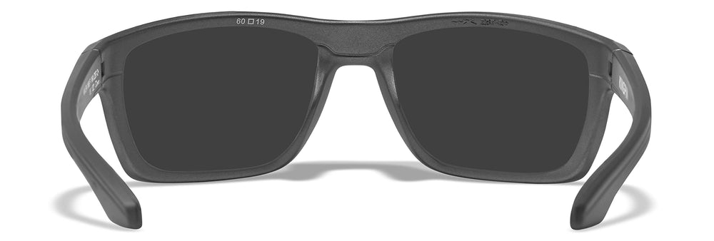 Wiley X Kingpin blue mirror lenses enhance contrast on bright biking days