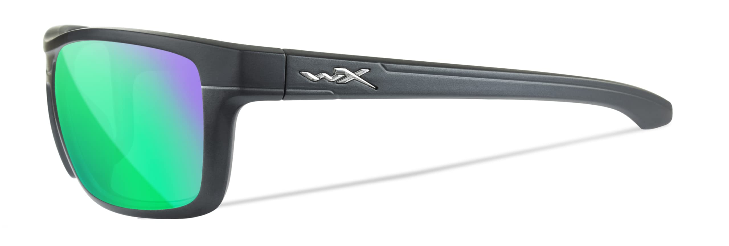 Wiley X Kingpin Captivate ANSI Z87.1 compliance badge on frame close-up