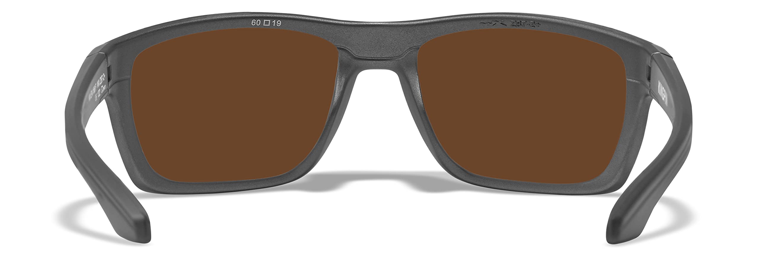 Wiley X Kingpin Captivate high-wrap frame close-up for secure outdoor sport fit