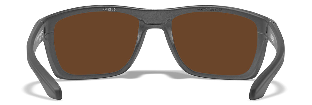 Wiley X Kingpin Captivate high-wrap frame close-up for secure outdoor sport fit