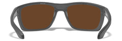 Wiley X Kingpin Captivate high-wrap frame close-up for secure outdoor sport fit