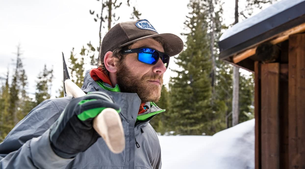 Wiley X Peak Captivate blue mirror lenses reduce glare for outdoors