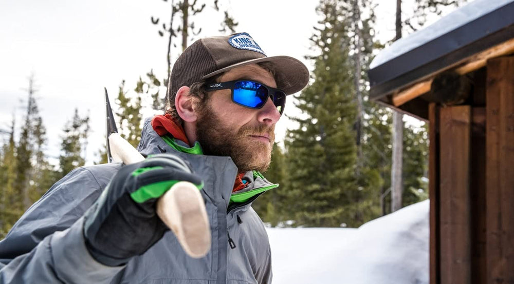 Wiley X Peak Captivate blue mirror lenses reduce glare for outdoors