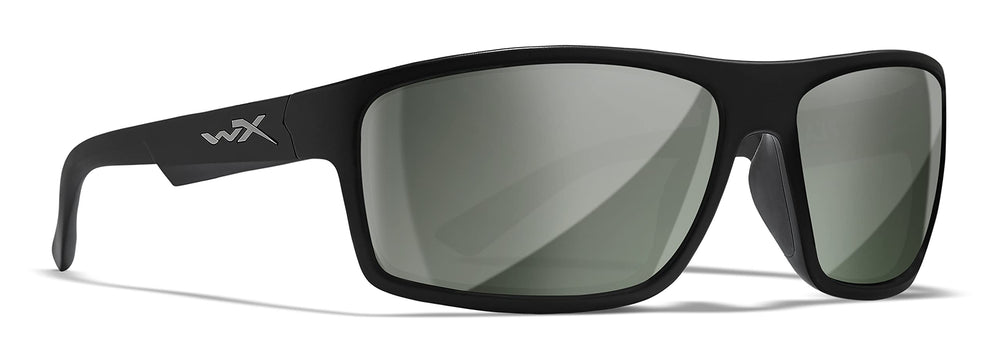 Wiley X Peak sunglasses with silver flash lenses offering high-clarity outdoor viewing.