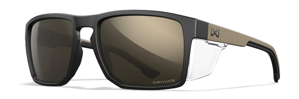 Wiley X WX Founder matte black and tan frames for versatile tactical style