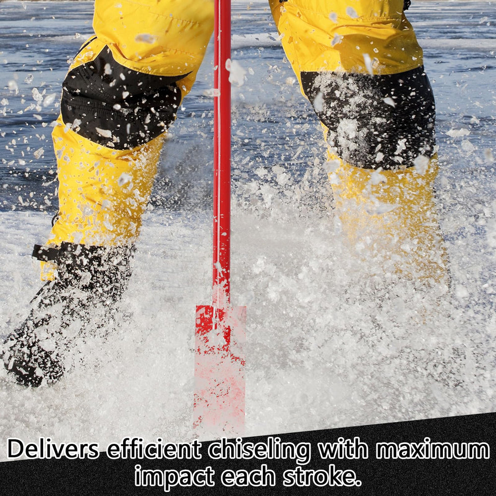 WILLBOND 51.2-inch ice chisel compact length for easy chiseling.