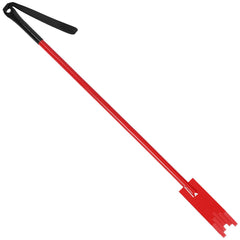 WILLBOND ice chisel full-length red handle for efficient ice breaking.