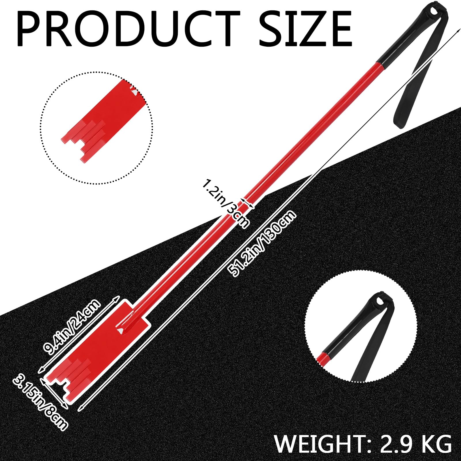 WILLBOND ice chisel with multi-faceted head for higher impact.