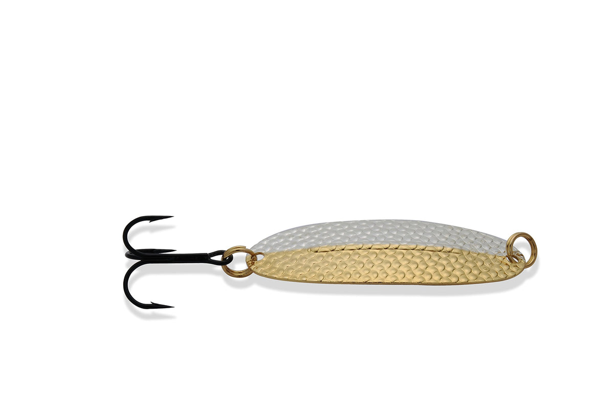 Williams Wabler silver and gold plated lure reflecting light for trout and multi species fishing