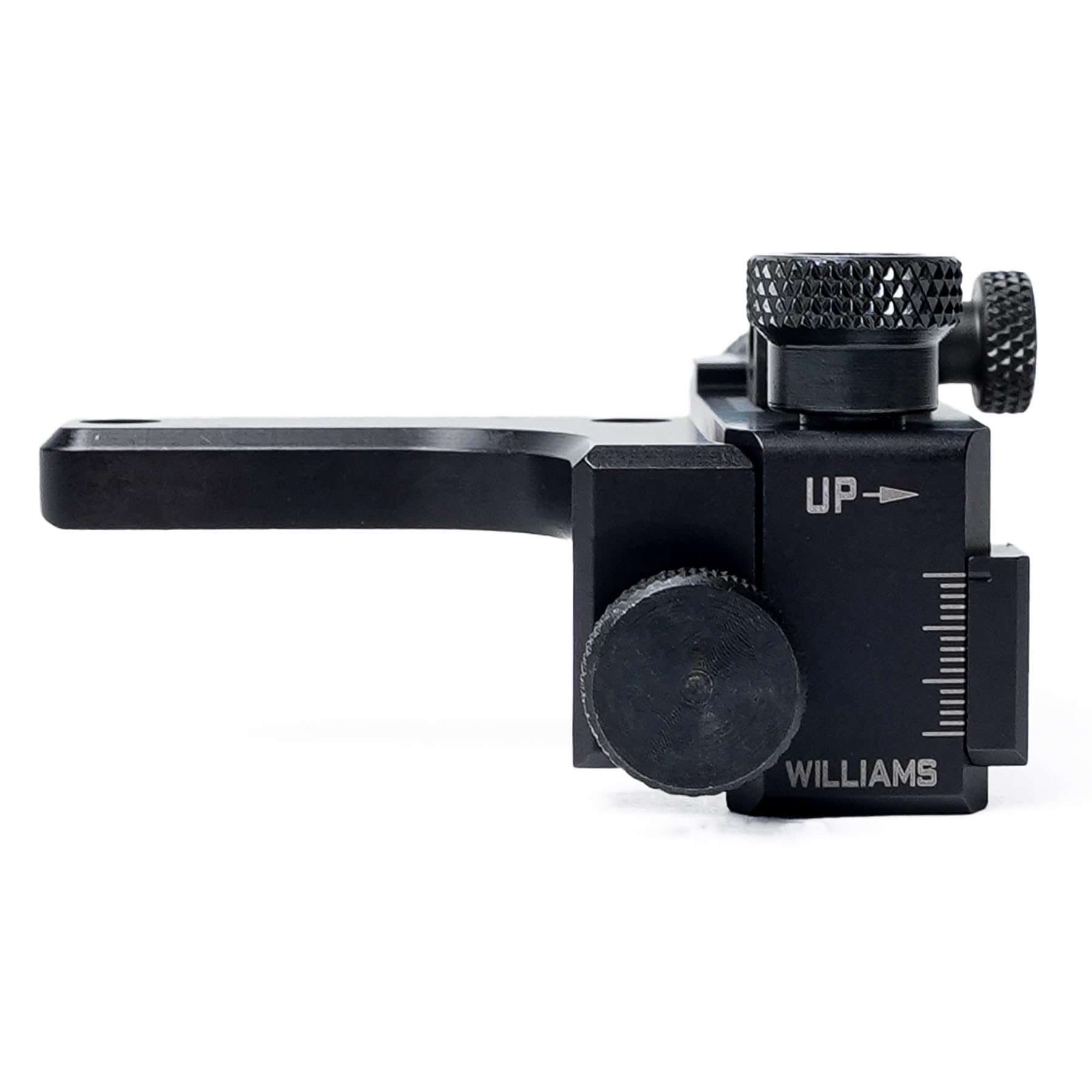 Williams Western Precision micro-adjustment knobs enabling fast, repeatable elevation and windage tuning.