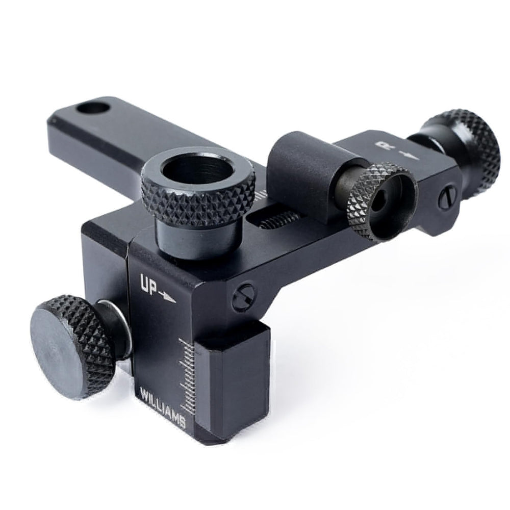 Williams Western Precision front skeletonized globe for enhanced light transmission and quick target acquisition.