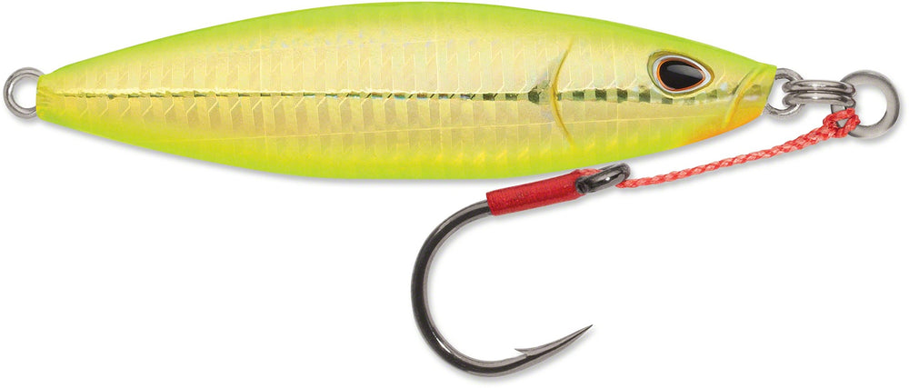 Williamson Koika Jig 150 Silver Chartreuse boosts lure visibility and action
