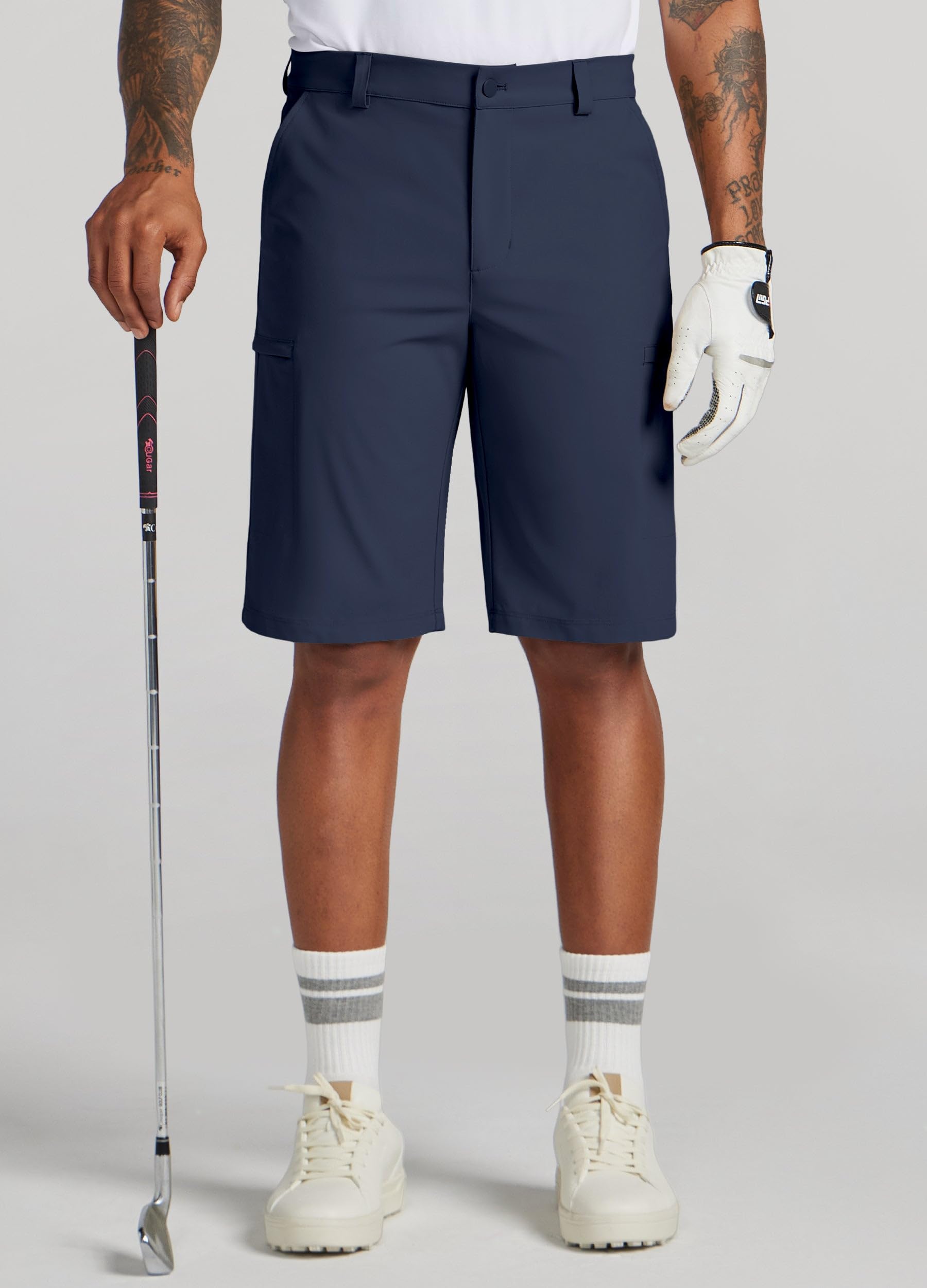 Willit men's golf shorts 11in navy back pocket offers secure space for essentials.