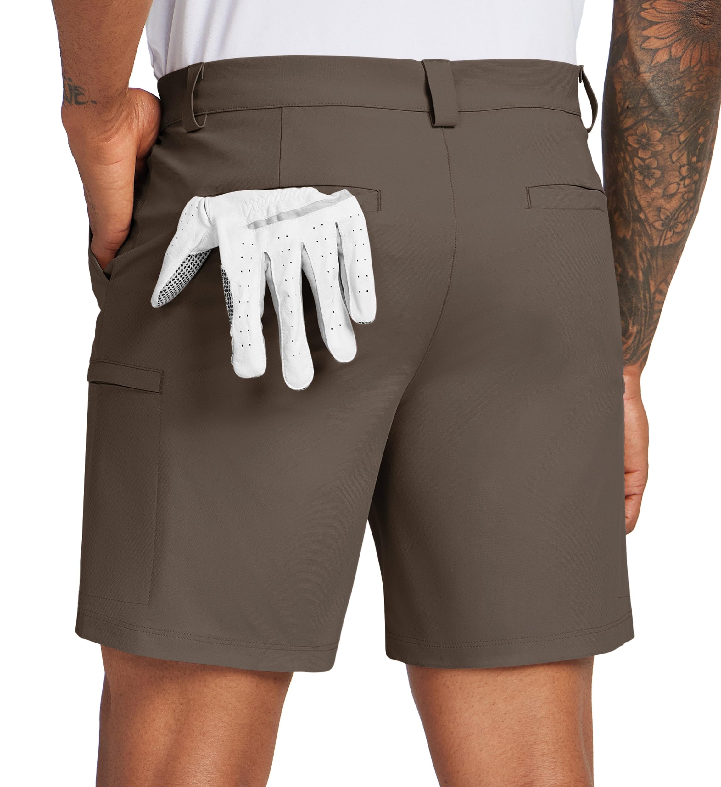 Willit men's golf shorts back view shows clean silhouette with durable fabric for all-day wear.