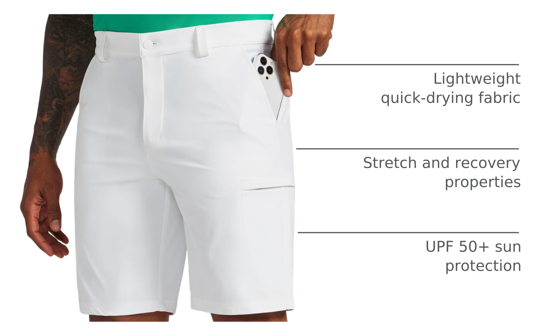 Willit cargo zip pockets emphasize secure must-haves on course.