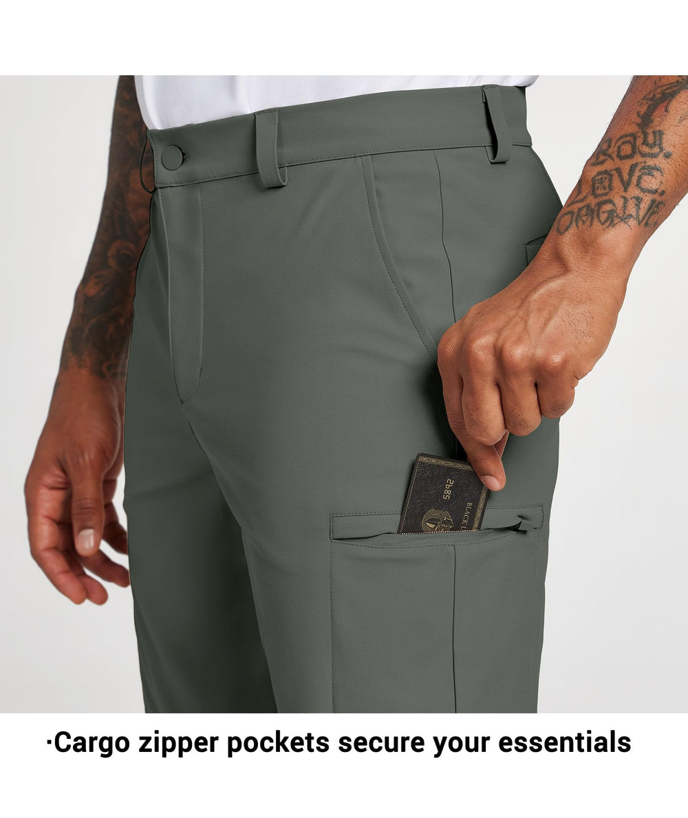 Willit men's golf shorts in Dark Forest color on model for casual yet polished wear.