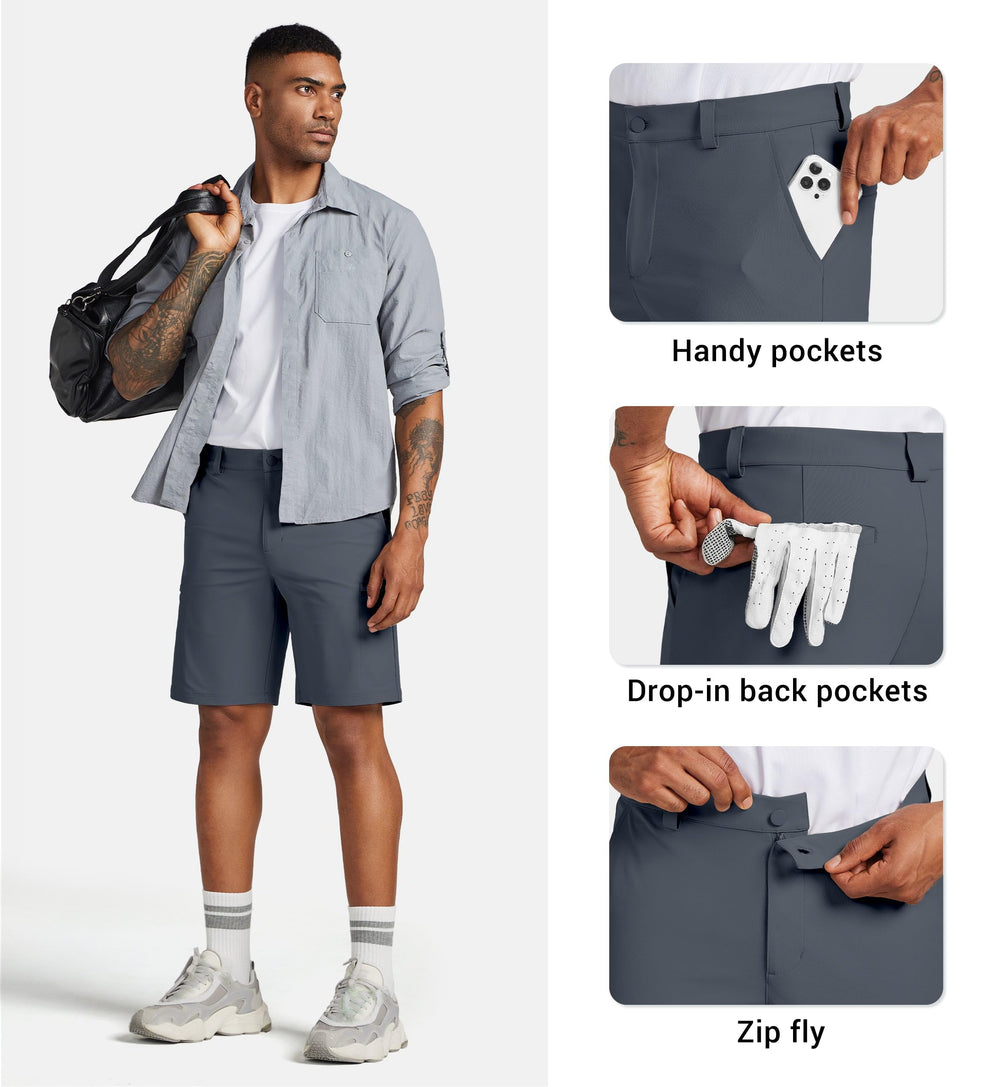 Willit men's golf shorts 7-inch inseam image for balanced mid-length fit