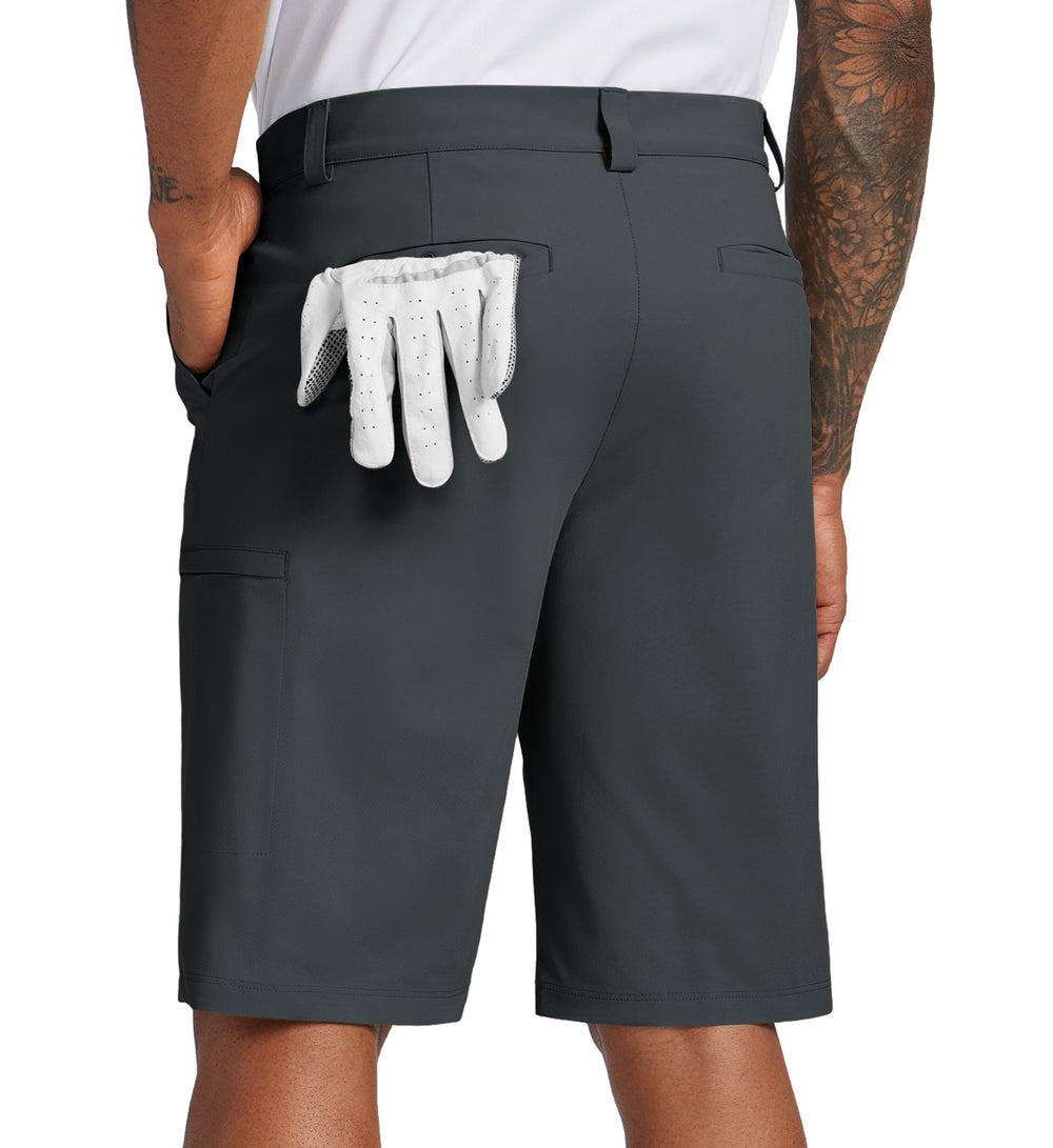 Willit men's golf shorts fabric detail highlights quick-dry performance and breathability.