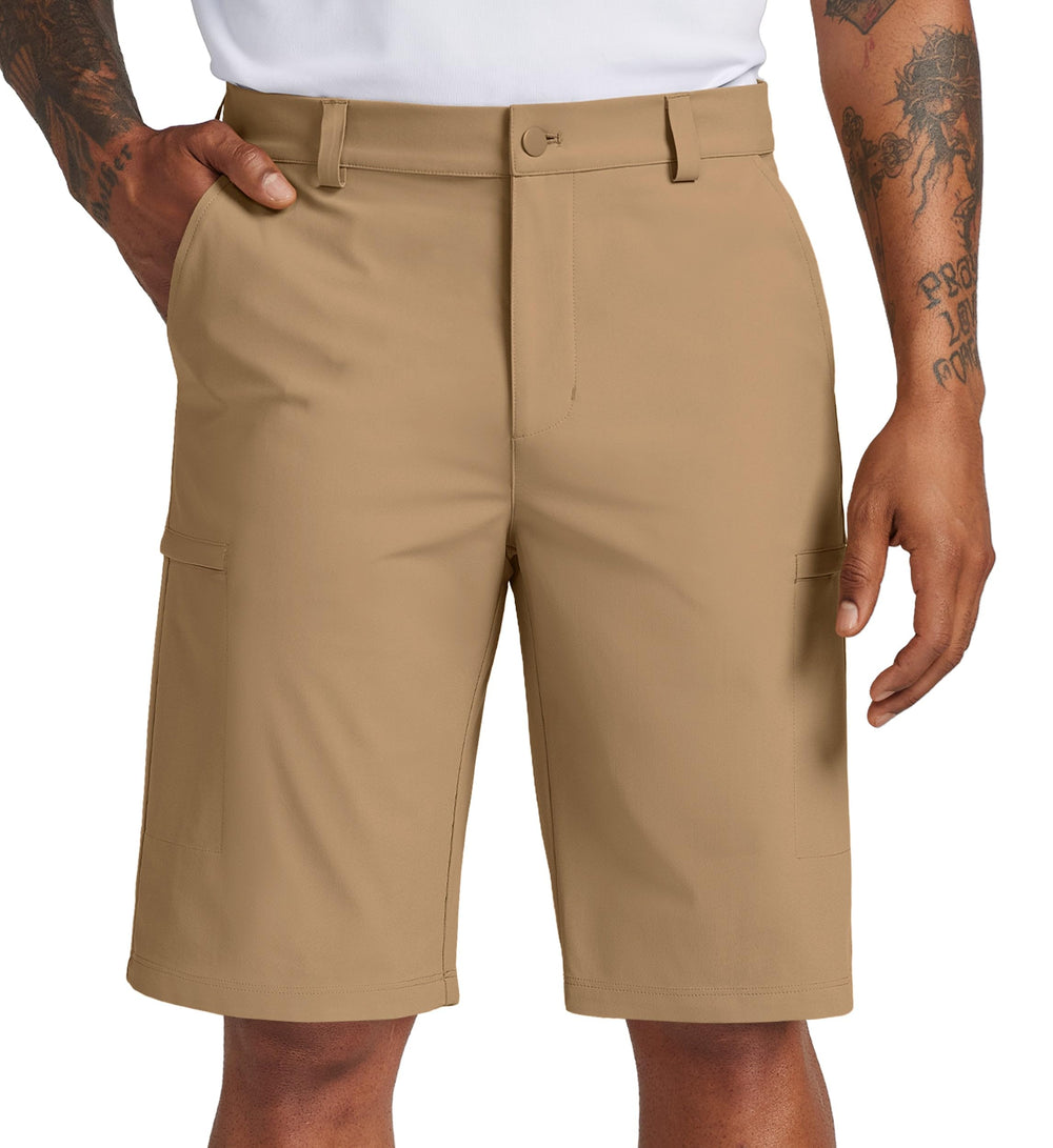 Willit shorts feature a flat-front closure for a sleek, professional look.