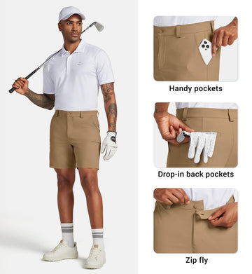 Willit khaki shorts on model illustrating versatile sporty-casual transition.