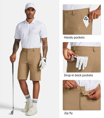 Willit men's golf shorts worn on the course demonstrating versatile wear