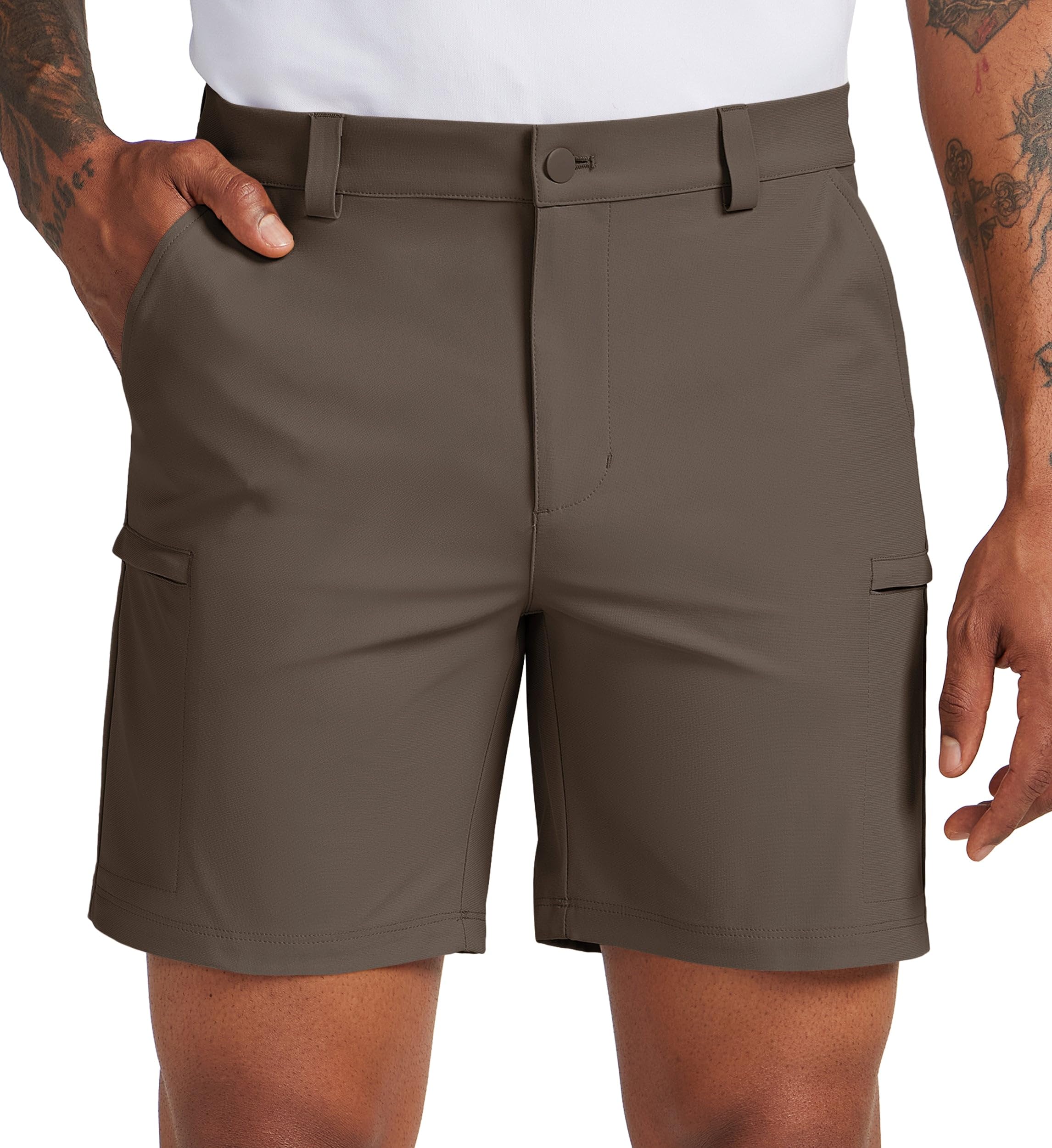 Willit men's golf shorts pocket detail highlights six pockets for golf extras and essentials.