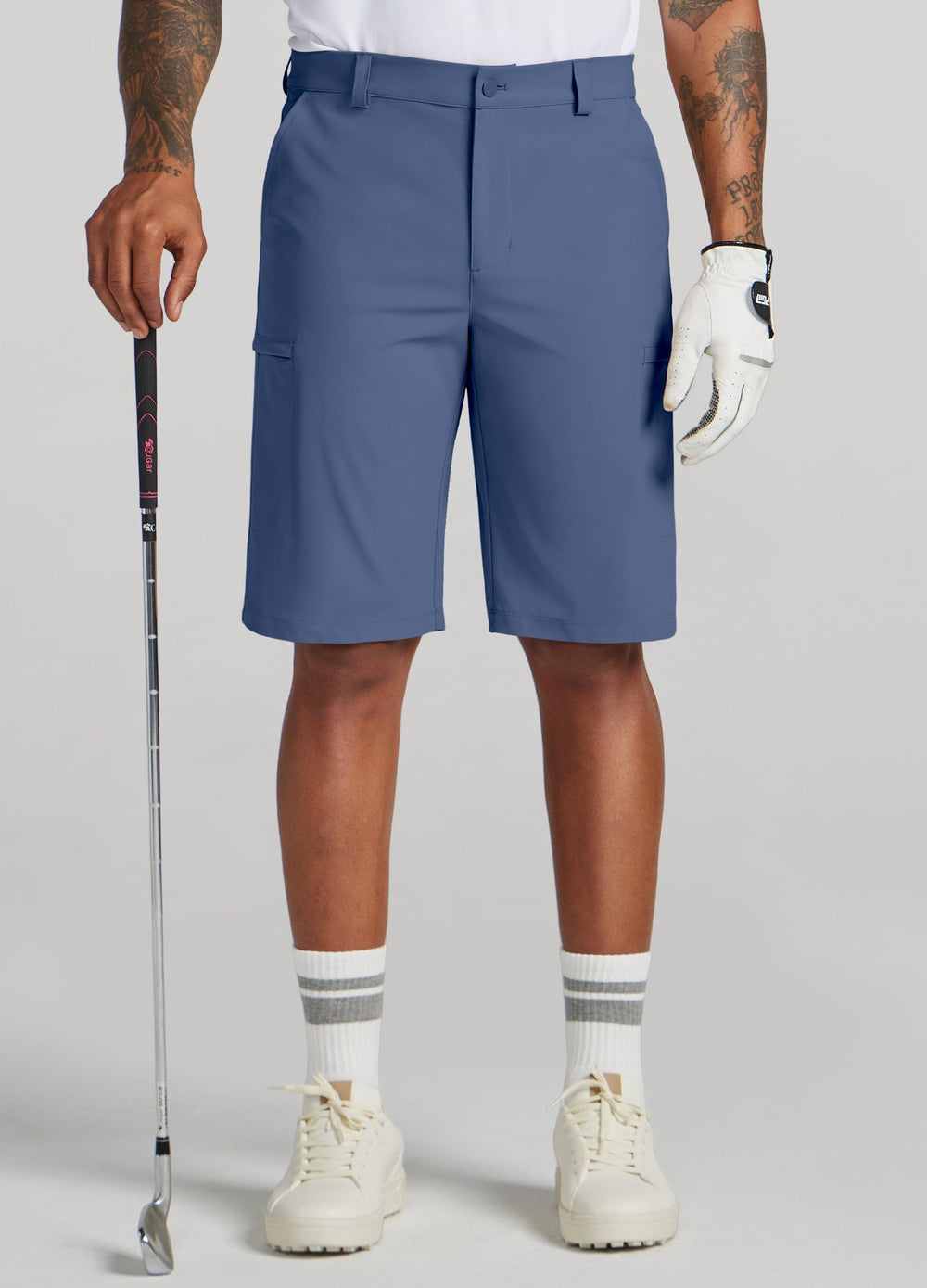 Willit men's golf shorts quick-dry fabric closeup demonstrating moisture-wicking performance.