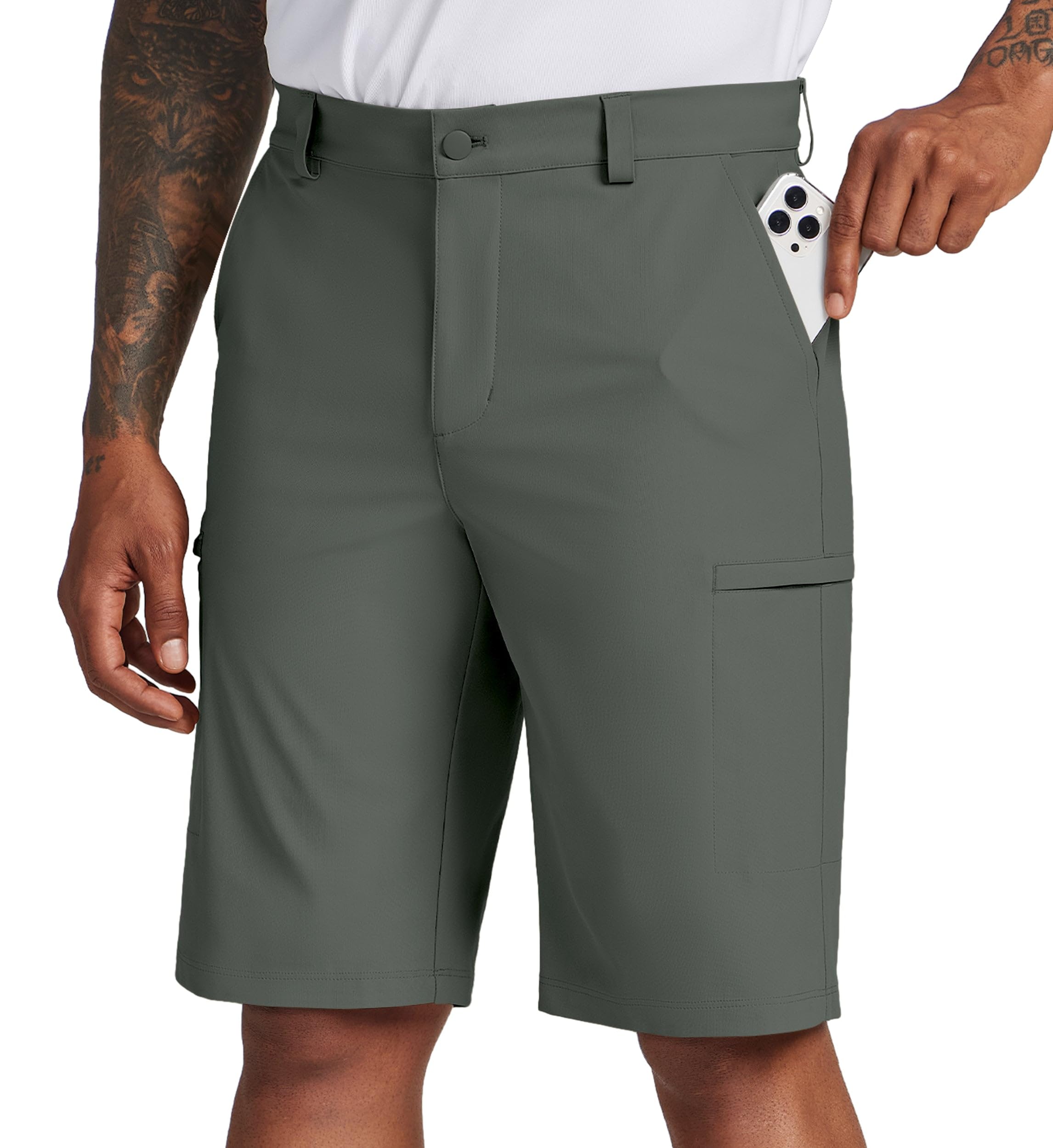 Willit men's golf shorts quick-dry fabric shown on course for on-demand comfort.