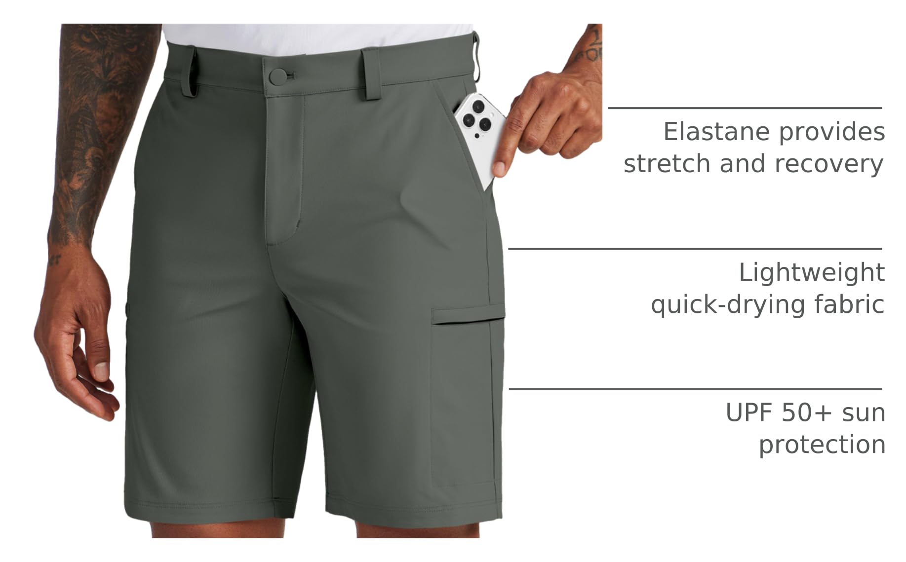Willit shorts six-pocket layout keeps essentials secure