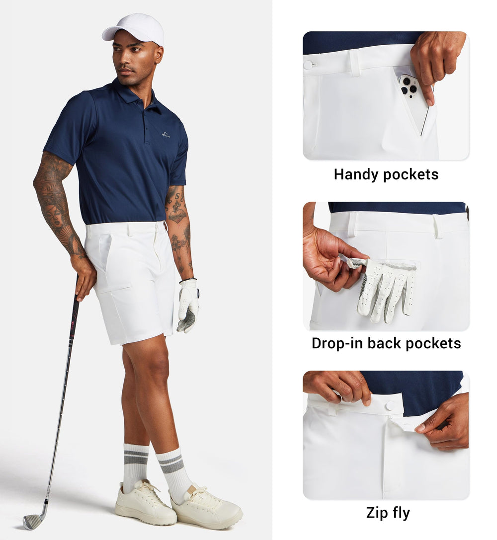 Willit mens golf shorts inseam label highlights 7-inch and 9-inch options for tailored fit