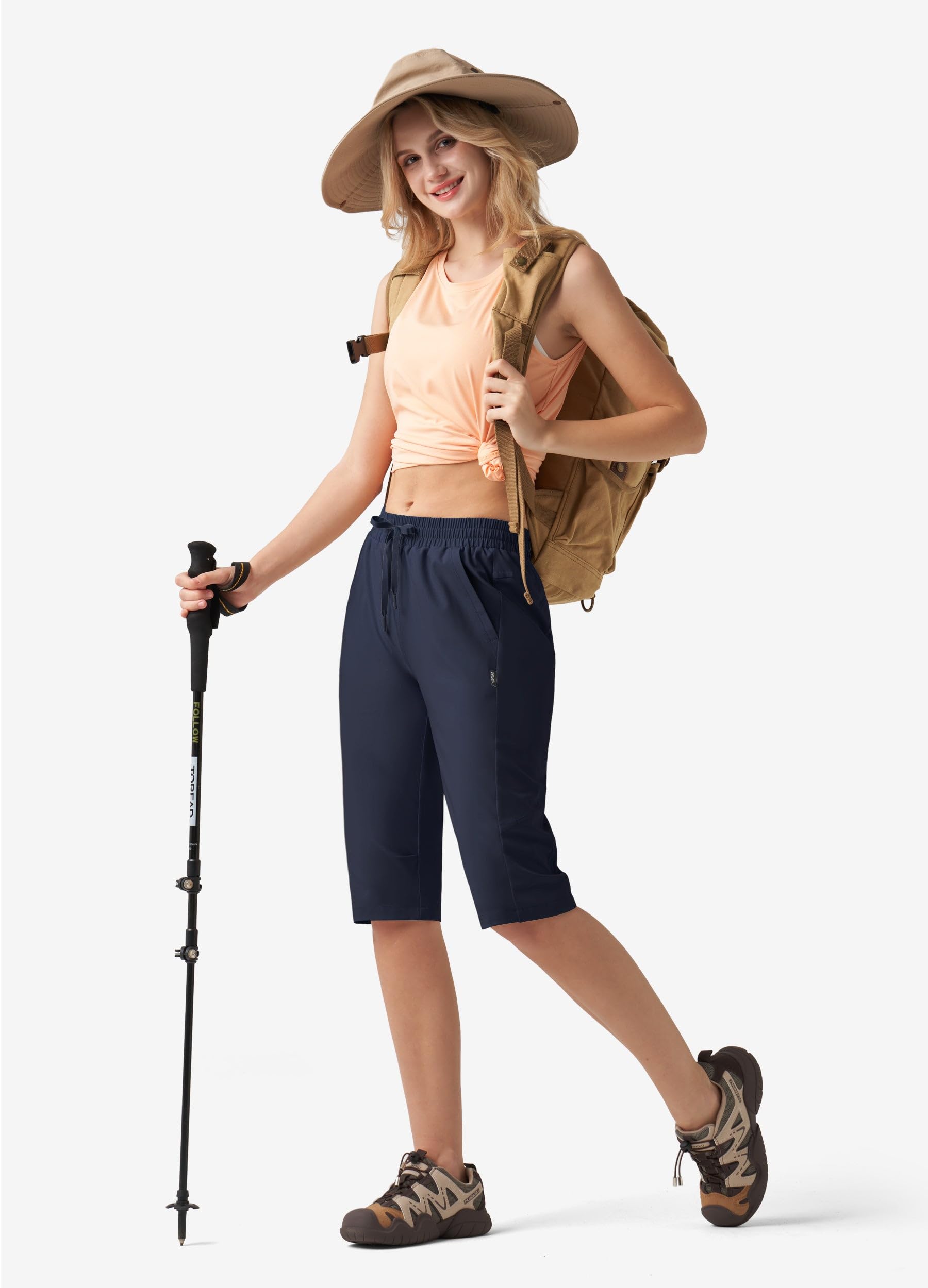 Willit women's 15in hiking shorts quick-dry fabric after rain.