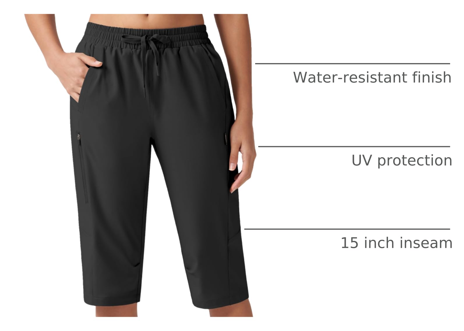 Willit 15-inch hiking long shorts knee-length hem provides knee protection and freedom