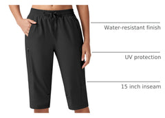 Willit 15-inch hiking long shorts knee-length hem provides knee protection and freedom