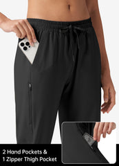 Willit waistband with drawstring on 15-inch hiking long shorts offers adjustable fit