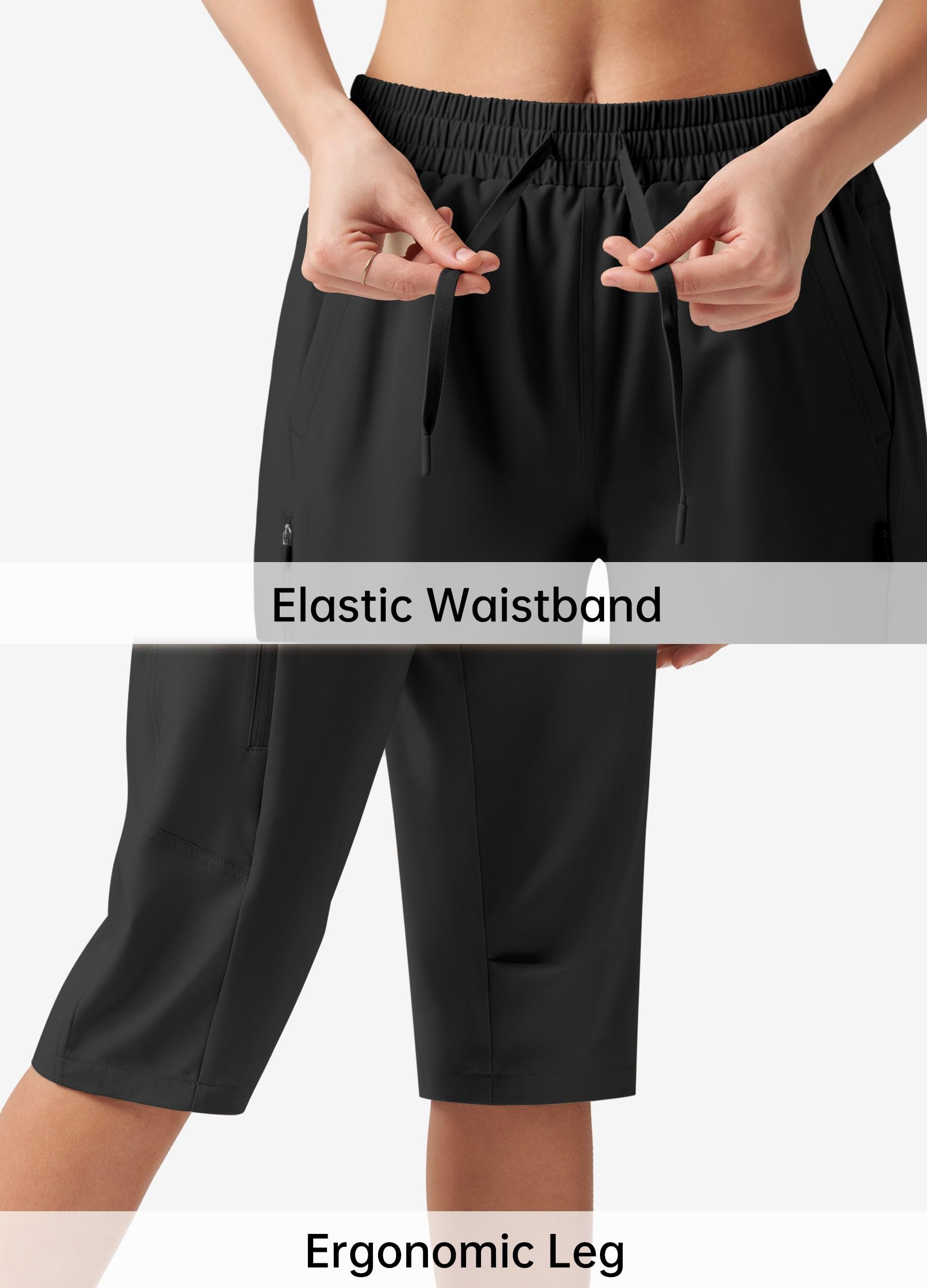 Willit 15-inch hiking long shorts with water-repellent finish sheds light rain