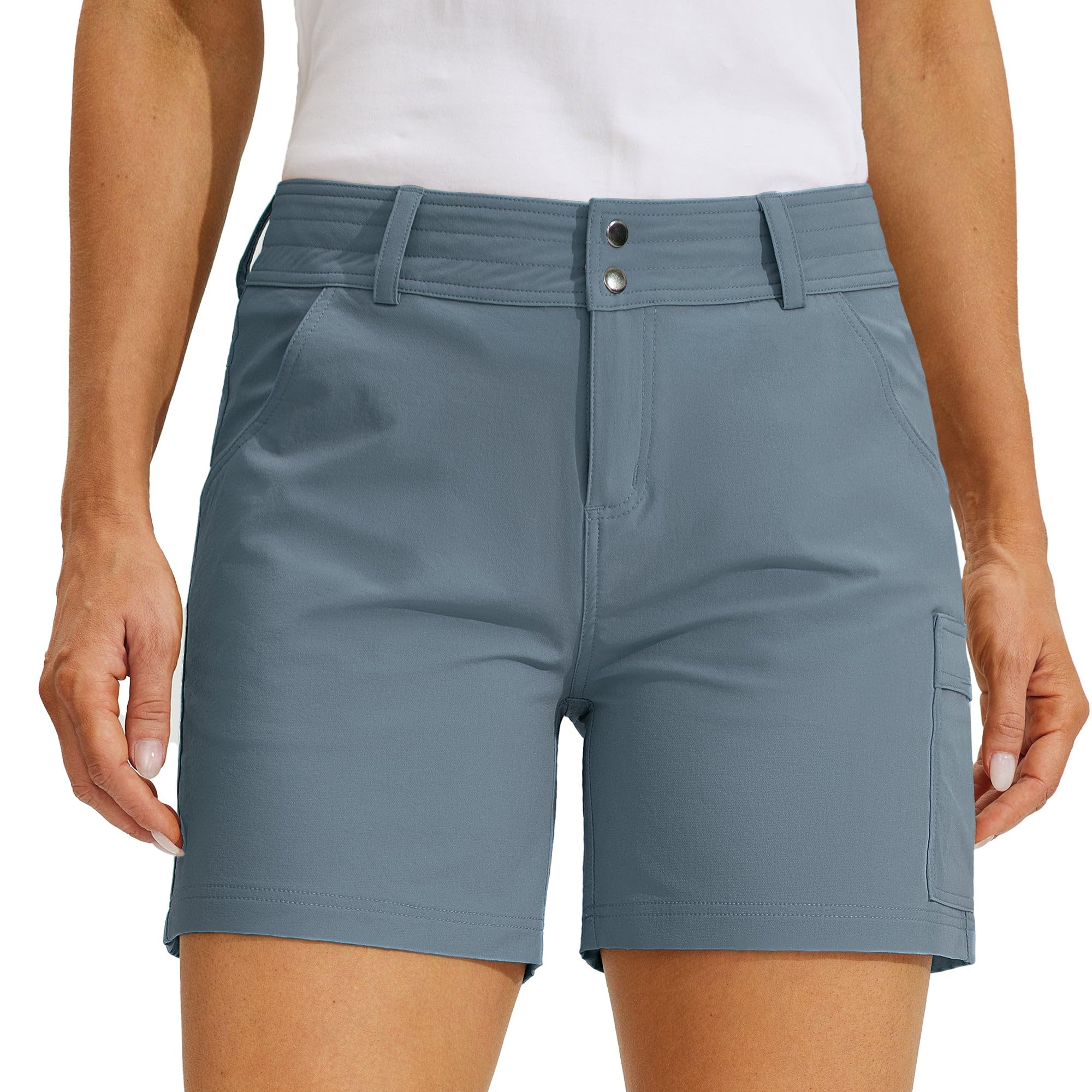 Willit cargo shorts back pockets show convenient stash area for everyday wear.