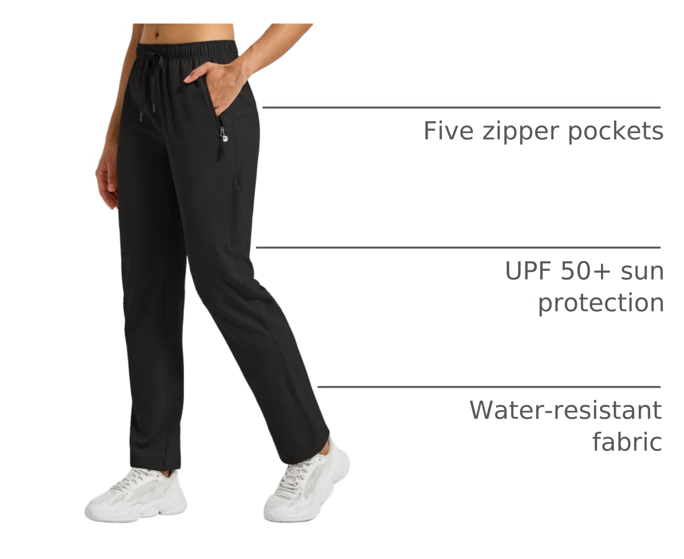 Willit women's hiking pants back zip pocket keeps essentials secure.