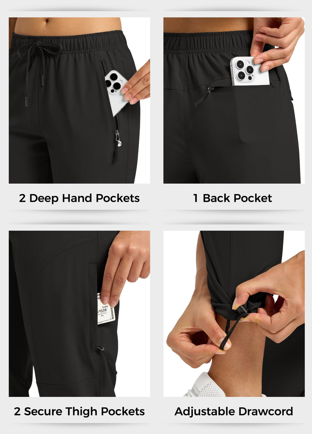 Willit women's hiking pants lightweight fabric ideal for packing and travel.