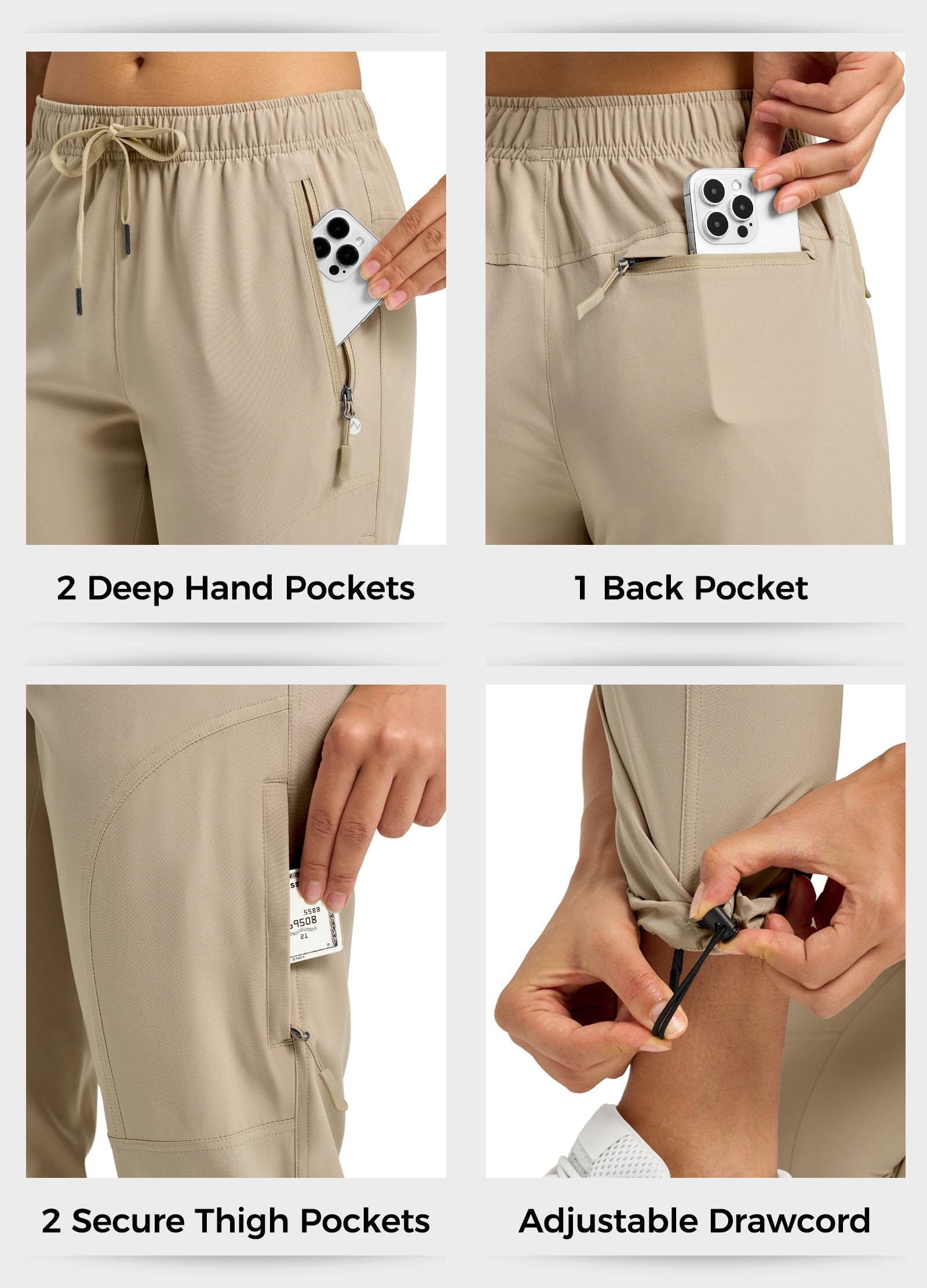 Willit lightweight moisture-wicking hiking pants for fast drying