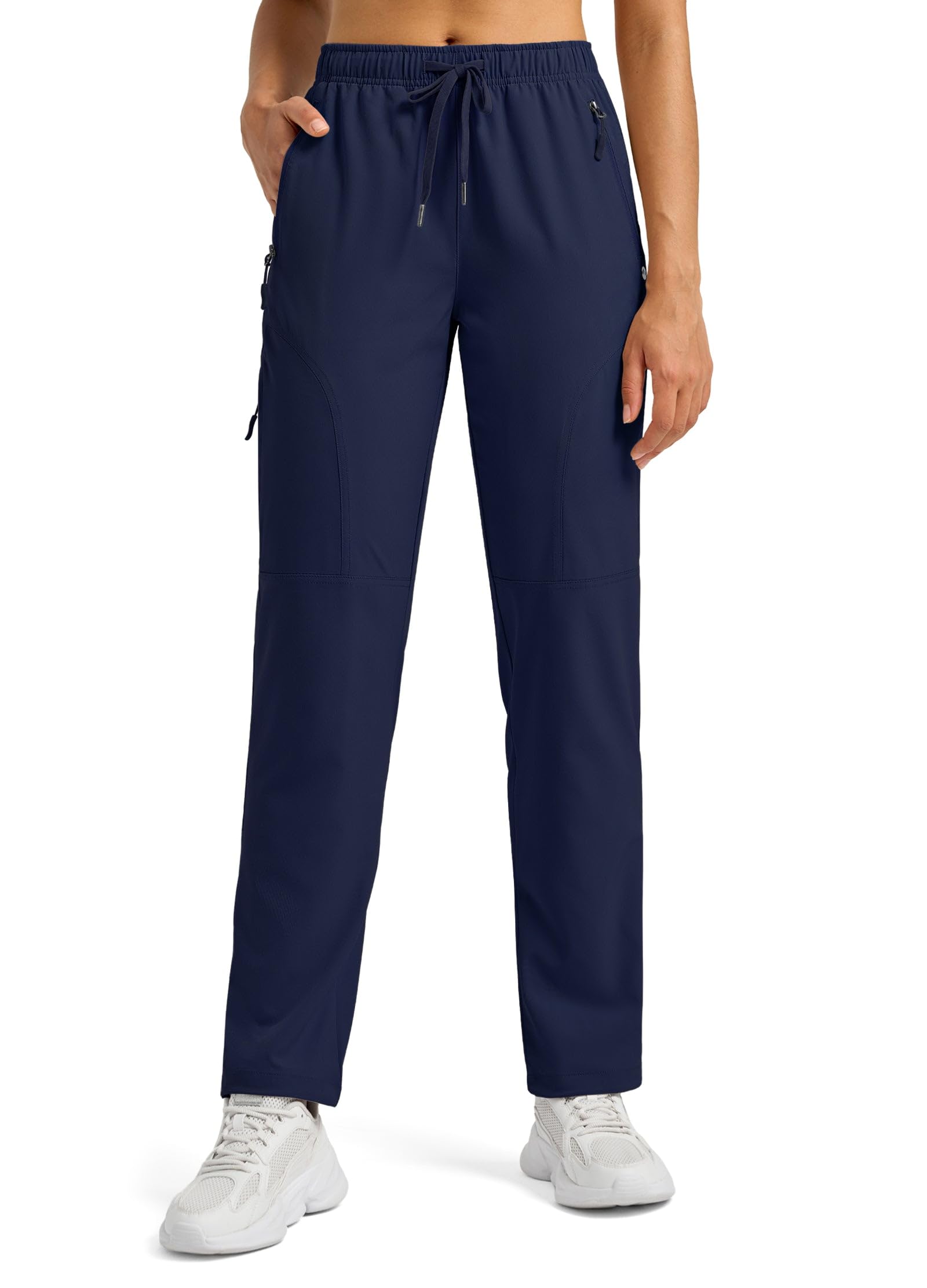 Willit Women's Hiking Pants pocket zip closeup—secure pockets for essentials on trails
